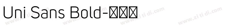 Uni Sans Bold字体转换